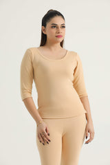 Skin Women Thermal 3 Quater Shirt