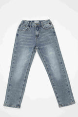 Blue Faded Denim Pants