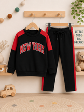 New York Co-ord Set – Black & Red Color