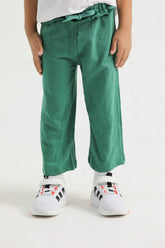 Green Terry Corded Trousers