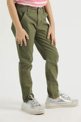 Olive Green Cotton Pants