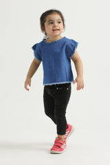 Short Body Denim Top