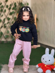 Black so sweet kids sweatshirt & trouser