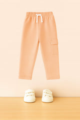 Peach one side pocket kids Trouser