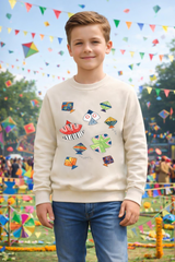 Basant festival kites kids winter sweatshirt