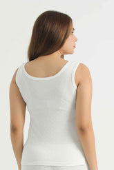 White Women Thermal Tank-top