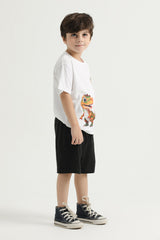 Kids’ Wild Dino Graphic T-Shirt – White