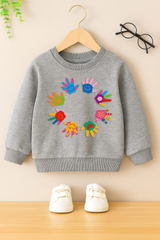 Grey hands kids sweatshirt