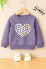 Light purple flowers kids sweatshirt