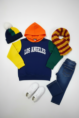 Los Angeles Colorblock Kids Hoodie – Styled Winter Lookbook