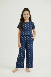 Navy Geometric Set - Clear Model Shot