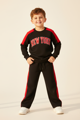 New York Co-ord Set – Pakistani Boy, Short Rough Boyish Hair