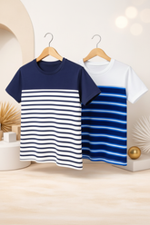 Pack of 2 Striped T-Shirts - Both Fully Visible