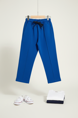 Royal Blue Kids Interlock Pin Tuck Trouser – Clean Listing