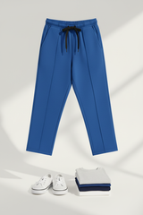 Royal Blue Kids Pin Tuck Drawcord Trouser