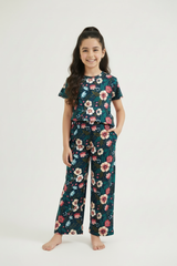 Teal Floral Set - Clean Product Model Shot