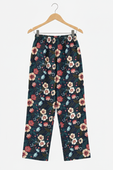 Teal Floral Trousers - Hanger