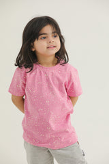 White Splash Print (Baby Pink)
