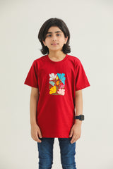 Block Floral Print(Maroon)