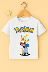 White pokemon kids t-shirt
