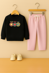 Black so sweet kids sweatshirt & trouser