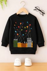 Basant festival Flyig Kites kids winter sweatshirt
