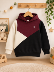 Colorblock Fleece Hoodie – Kids Winter Essential