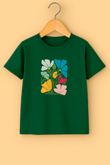 Block Floral Print(Dk Green)