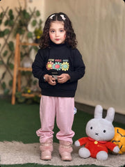 Black so sweet kids sweatshirt & trouser