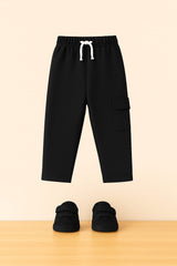 Black side one pocket kids Trouser