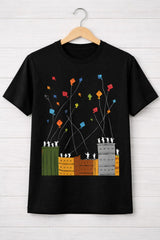 Basant festival Flying Kites women t-shirt