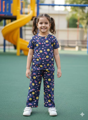 Smiley kids summer tshirt & trouser