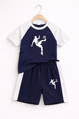 Football player kids summer Tshirt and shorts
