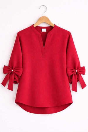 Red Party Tunic Girls Shirt