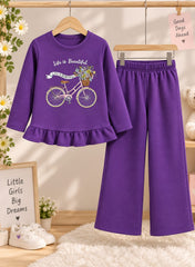 Girls’ Purple Life Is Beautiful Fleece Co-ord Set