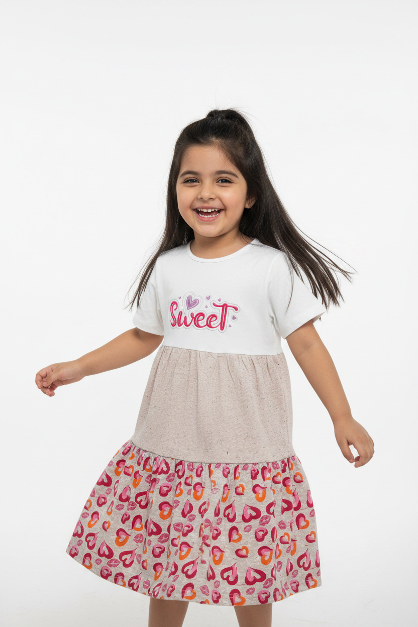 Design 2 Model — Heart Print Frock