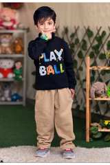 Play ball black kids sweatshirt & trouser