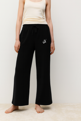 Black Wide-Leg Women Trouser