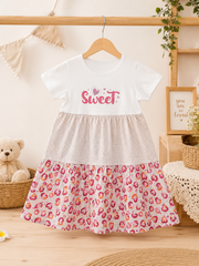 Sweet Tiered Frock — Heart & Lips Print