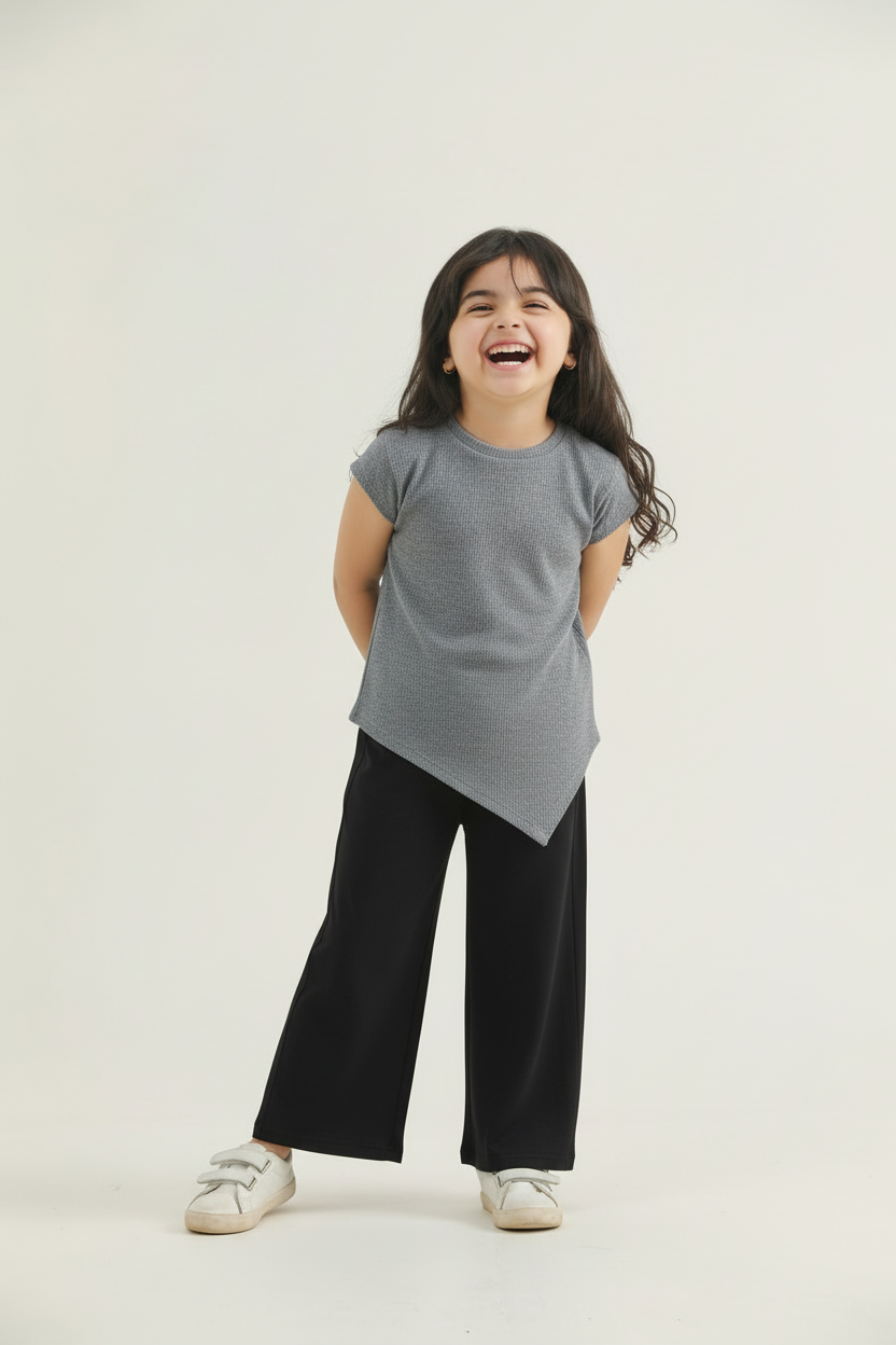 Grey Top - Girl Model