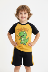 Kids ROAR Dinosaur Raglan Set - Updated Shorts