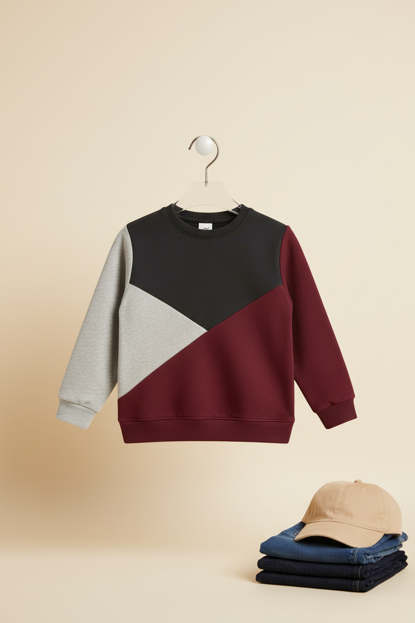 Little Rock Star Kids Color-Block Sweatshirt