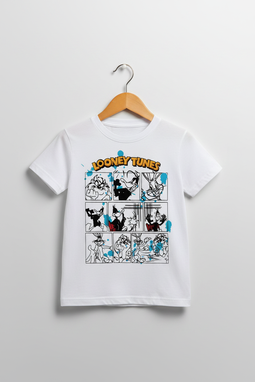 Looney Tunes Kids Tee - Accurate Print 3D Hanger Shot