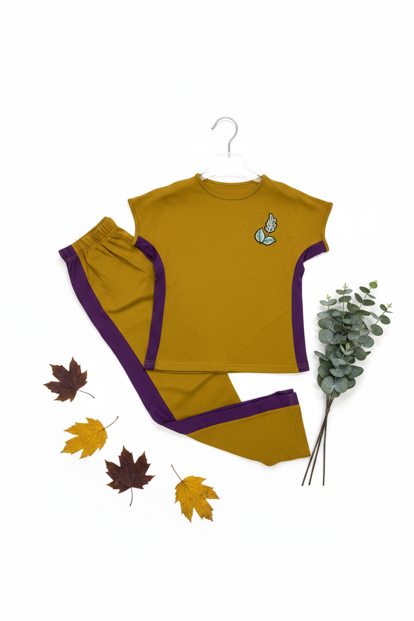 Mustard Leaf Co-ord Set – 3D Hanger Shot