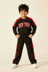 New York Co-ord Set – Pakistani Boy, Black Hair, 2:3 Bold Portrait