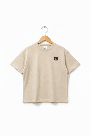Teddy Bear Patch Oversized Tee Shirt