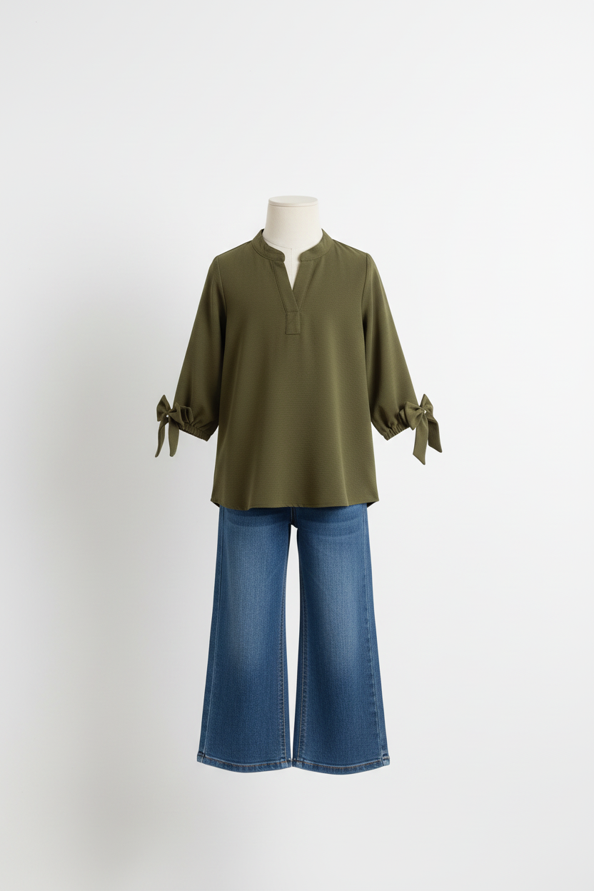 Olive Green Ghost Mannequin - Denim