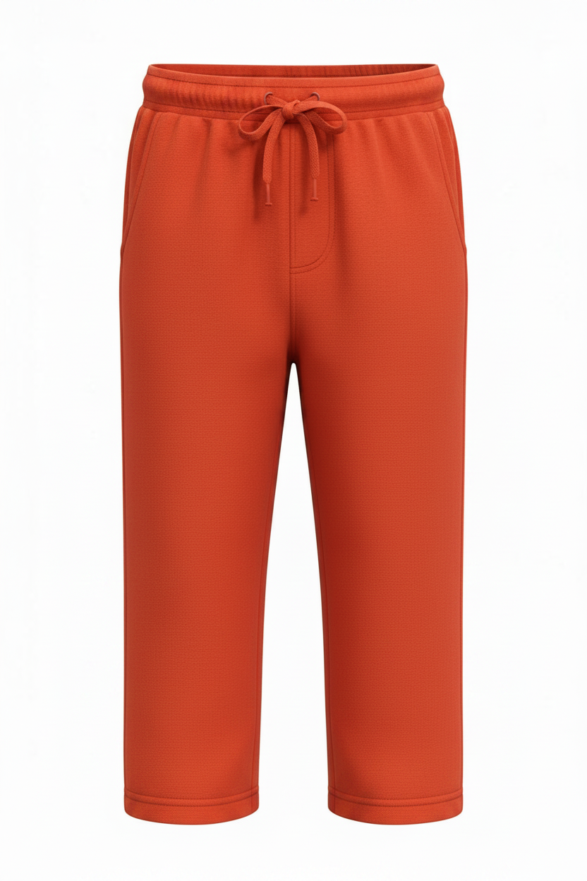 Orange Terry Kids Trouser - Exact Color Match