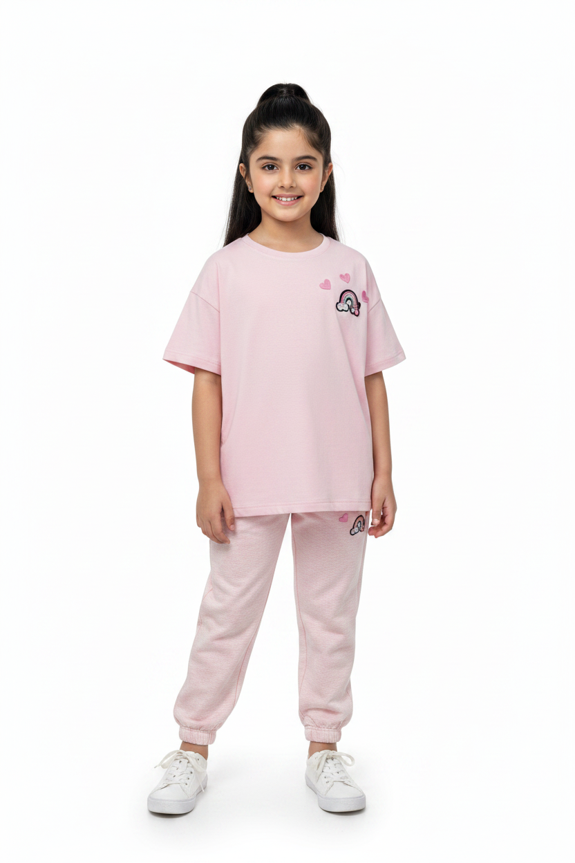 Pakistani Girl Model — Pink 2-Piece Outfit