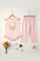 Pink Kitty Girls Set - Hanger Style Revised